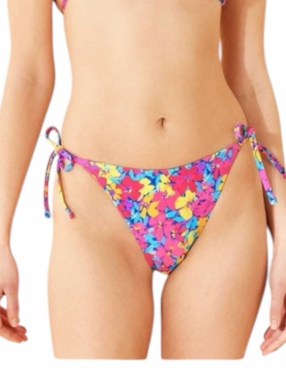 Wild Fable Floral & Polka Dot Tie Side Bikini Bottoms NWT Size Small